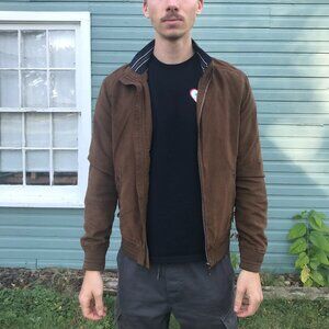 Faux Suede Bomber Jacket